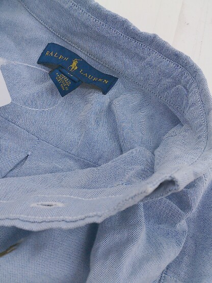 ◇ RALPH LAUREN ラルフローレン キッズ 子供服 ボタンダウン BD 長袖 シャツ サイズ14 ブルー メンズ Pの画像5