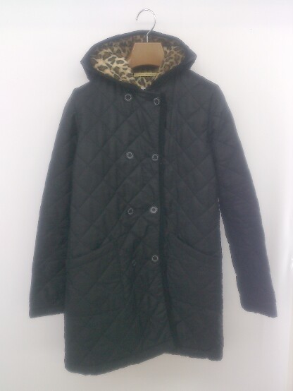 ◇ Traditional Weatherwear 中綿 フード付き 長袖 キルティング コート サイズ 34 ブラック レディース P_画像1