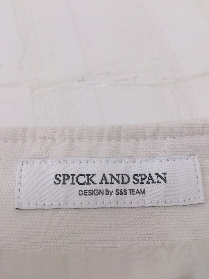 ◇ Spick & Span スピックアンドスパン バックジップ 膝下丈 ペンシル スカート サイズ36 ライトベージュ系 レディース P_画像3