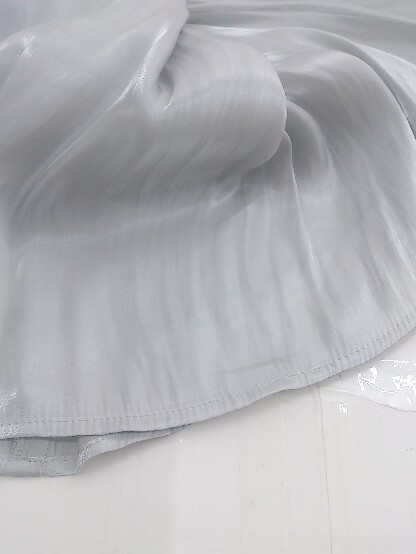 ◇ KUMIKYOKU 組曲 シャイニー ロング ギャザー スカート サイズ1 グレー レディース E