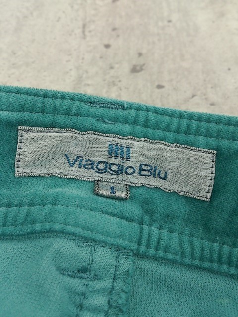 ◇ Viaggio Blu ビアッジョブルー ストレッチ パンツ サイズ1 グリーン系 レディース P_画像4