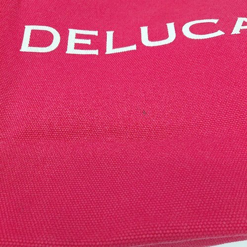 ◇ DEAN & DELUCA 大容量 横長シルエット カジュアル系 デイユース トートバッグ レッド レディース （メンズ） E_画像9