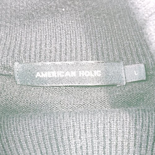 ◇ AMERICAN HOLIC ハイネック　ケーブル　起毛　シンプル　ロング丈 長袖 ニット サイズL ブラック系 レディース E_画像3