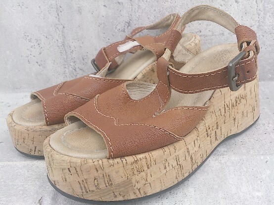 * Katie Katie Wedge sole sandals (24.5cm corresponding ) Brown lady's 