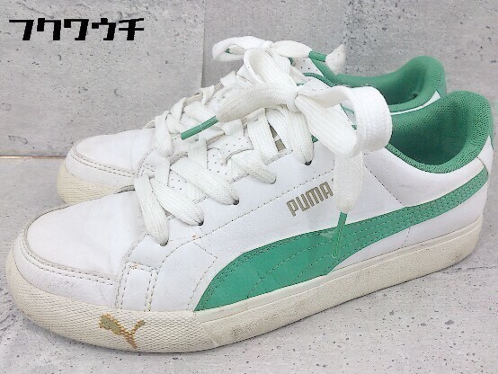 * Puma Puma Court Point 352529 09 спортивные туфли обувь 22.5cm белый зеленый * 1002798549449
