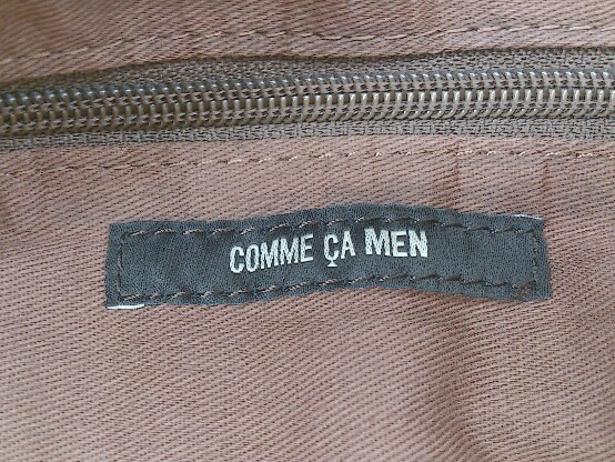 ■ COMME CA MEN コムサメン 書類 ブリーフケース ハンド バッグ ネイビー ブラウン メンズ_画像5