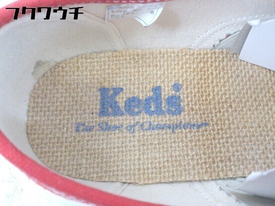 ◇ ◎ Keds ケッズ ローカット スニーカー シューズ サイズUS6 レッド レディース_画像4