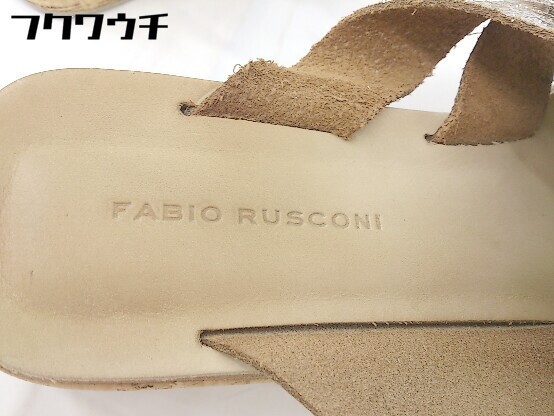 ◇ FABIO RUSCONI ファビオルスコーニ イタリア製 コルク ヒール サンダル サイズ38 シルバー レディース_画像5