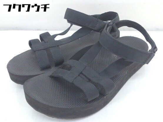 ◇ Teva テバ バックストラップ サンダル 25ｃｍ ブラック レディース_画像2