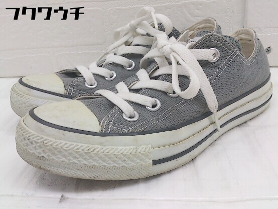 ◇ CONVERSE 1C989 CANVAS ALL STAR キャンバス オールスター スニーカー シューズ サイズ22ｃｍ グレー レディース_画像2