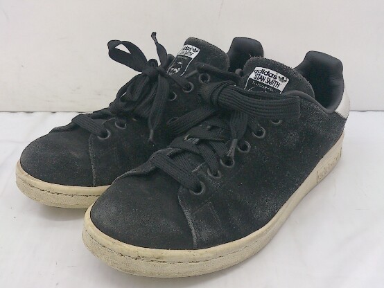 ◇ adidas アディダス M21280 STAN SMITH スニーカー シューズ 23.5ｃｍ ブラック ホワイト レディース_画像1