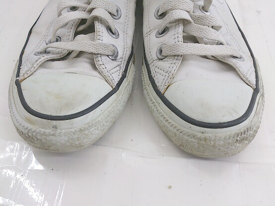 ◇ CONVERSE LEA ALL STAR OX レザー オールスター OX 1B905 スニーカー シューズ サイズ24.5ｃｍ ホワイト レディース P_画像8