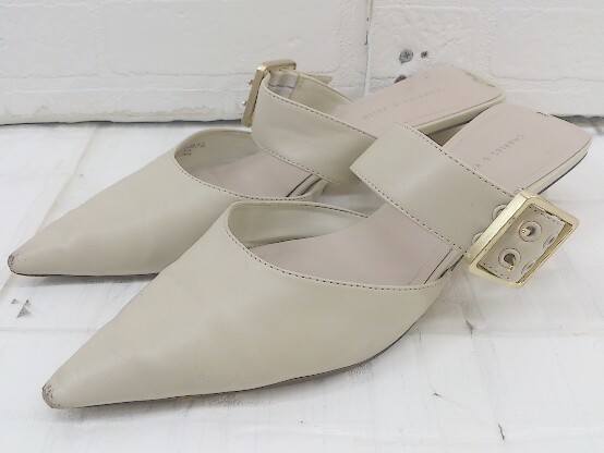 * CHARLES & KEITH Charles & Keith mules sandals size 40 beige lady's P