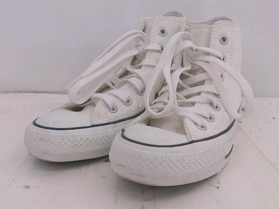 ◇ КРОССОВКИ CONVERSE ALL STAR С ВЫСОКИМ ВЕРХОМ CHUCK TAYLOR РАЗМЕР 3 1/2 БЕЛЫЙ ЖЕНСКИЙ E