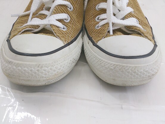 ◇ converse ALL STAR 100 CORDUROY 1SC026 スニーカー シューズ サイズ24.5cm ベージュ系 ホワイト レディース P_画像8