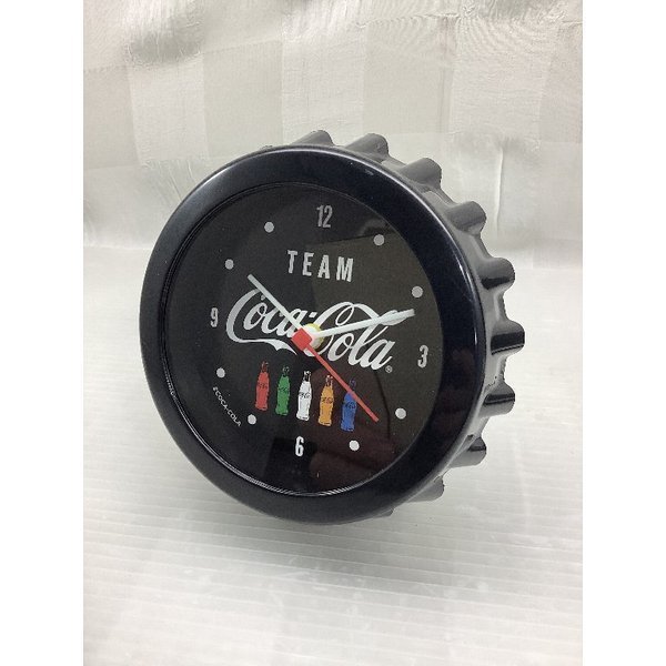 コカコーラ COKE 　コーラキャップクロック（ブラック）TEAM Coca-Cola Bottle Cap Clock PJ-OL05(BK)コーラ雑貨 アメリカン雑貨_画像2