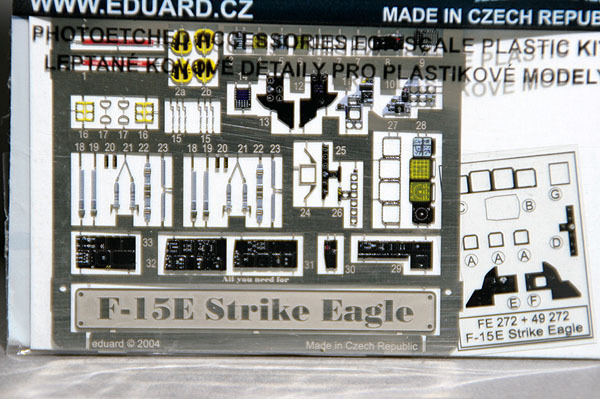 エデュアルド(FE272）1/48 F-15E StrikeEagle内装用パーツ_画像2