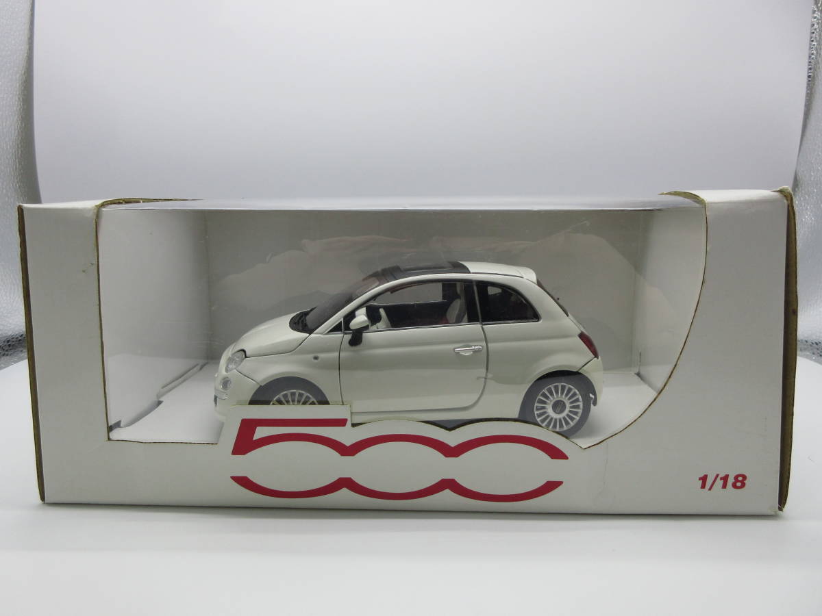 1/18 フィアット　FIAT500 ディーラー特注　ミニカー　ホワイト