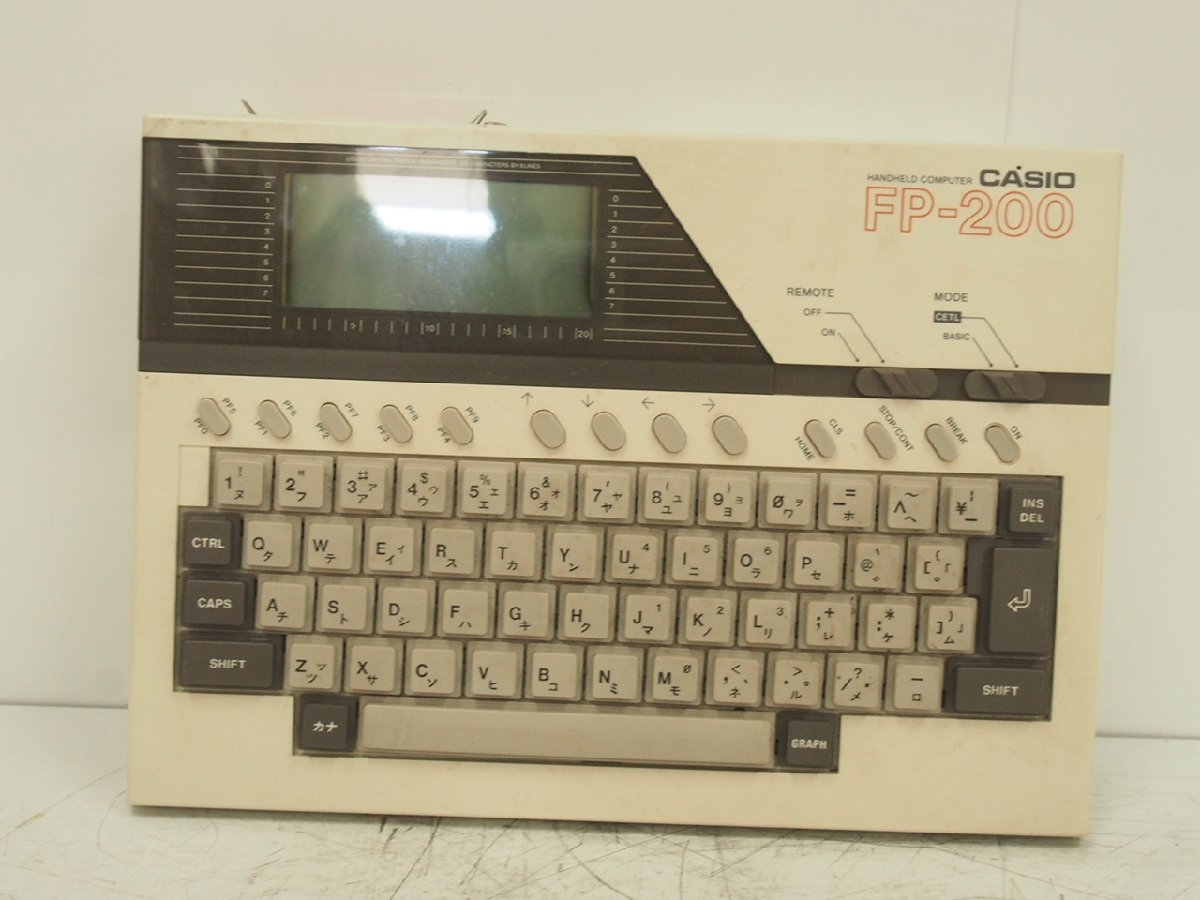 ☆【1K1212-9】 CASIO カシオ ハンドヘルドコンピュータ FP-200 DC6V ジャンク_画像2