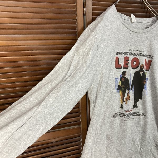 ABTP 1スタ グレー ムービー 長袖 Tシャツ レオン 映画 LEON 長袖 90s 00s ビンテージ 古着 ベール 卸 仕入れ_画像3