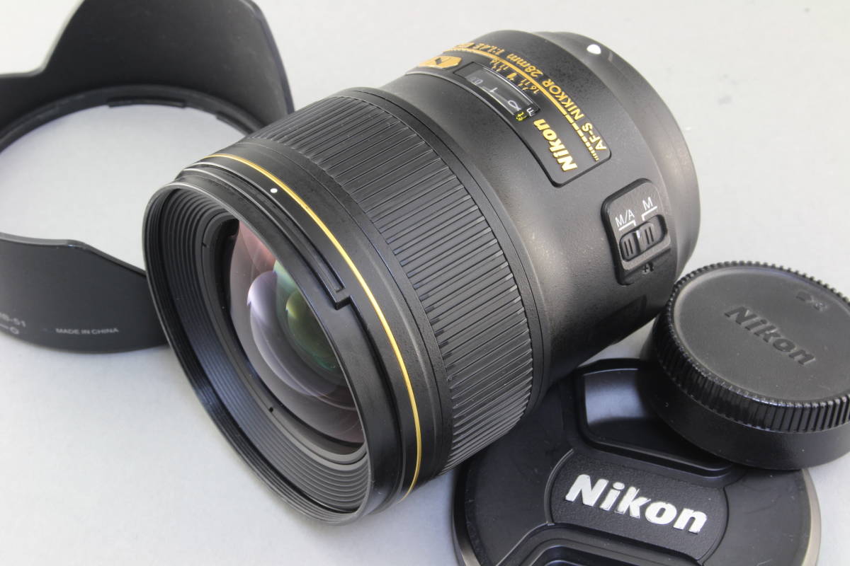 A+ (美品) Nikon ニコン N AF-S NIKKOR 28mm F1.4E ED 初期不良返品無料 領収書発行可能の画像1