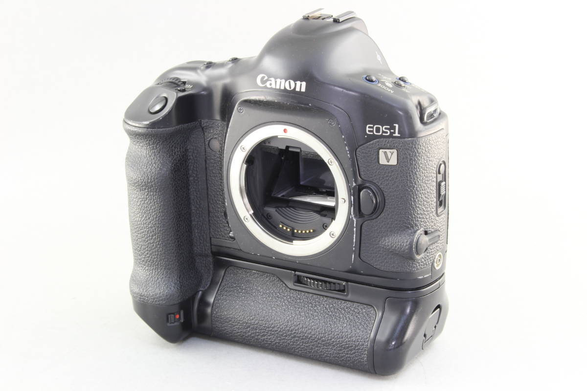 B+ (並品) Canon キャノン EOS-1 V ボディ PB-E2 注意書きあり 初期不良返品無料 領収書発行可能_画像1