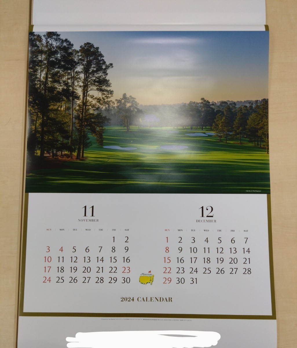 【送料無料】2024年 壁掛けカレンダー マスターズ ゴルフ 87回マスターズゴルフトーナメント 72×50cm(壁掛けサイズ)＆パノラマポスター _画像7