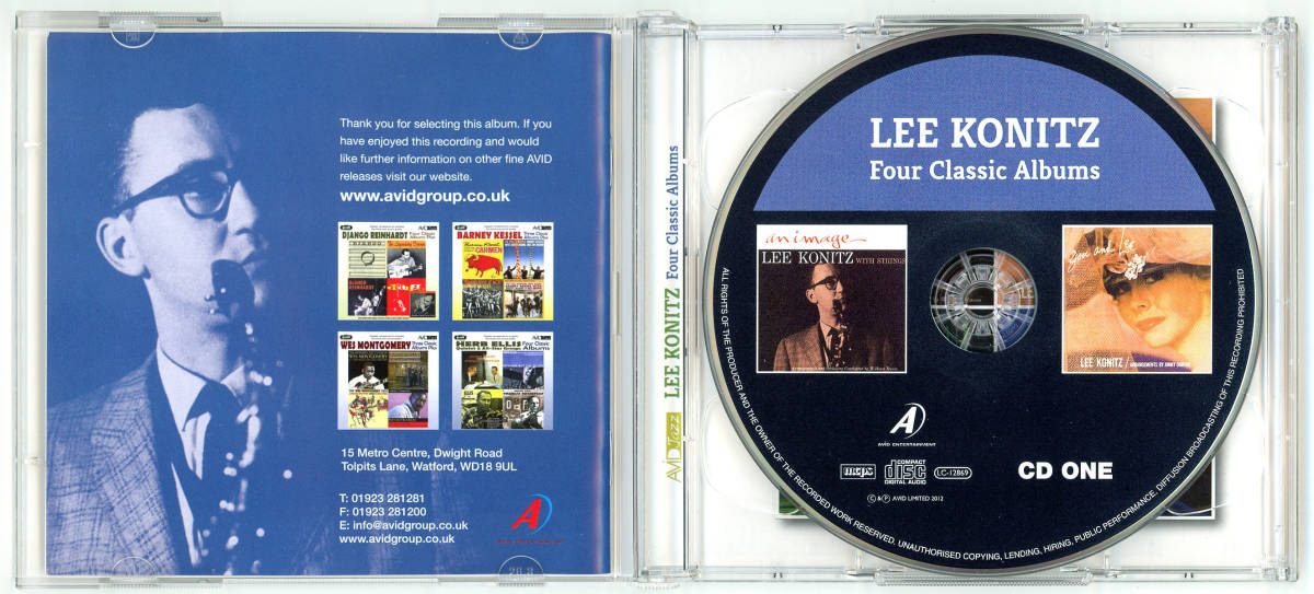 Lee Konitz - Four Classic Albums, 2CDs, 輸入盤 (Avid Jazz)_画像3