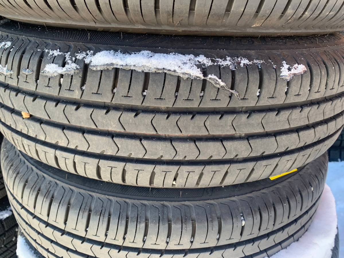 Y1024 155/65R14 BRIDGESTONE ブリジストン 2021年 PCD100 4H 4.5J INSET 45 4本セット_画像3