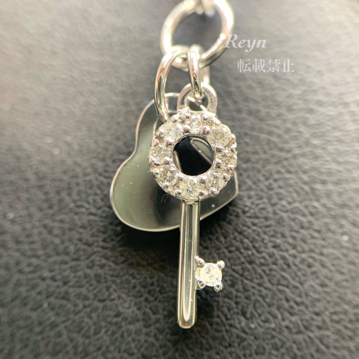 [ новый товар с отделкой ] Vendome Aoyama Vendome Aoyama k18WG ключ ключ Heart бриллиантовое колье 