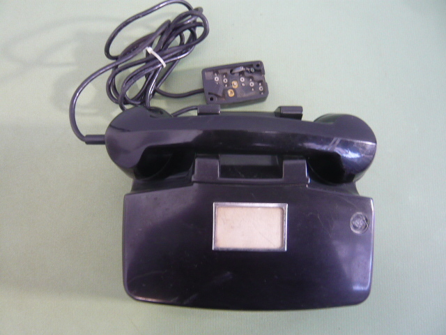 B150* Showa Retro black telephone Japan electro- confidence telephone . company 3 41 number M antique that time thing * operation not yet verification Junk *F2