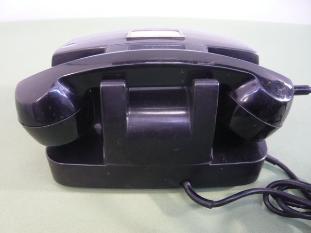 B150* Showa Retro black telephone Japan electro- confidence telephone . company 3 41 number M antique that time thing * operation not yet verification Junk *F2