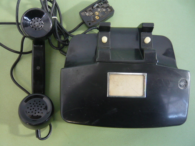 B150* Showa Retro black telephone Japan electro- confidence telephone . company 3 41 number M antique that time thing * operation not yet verification Junk *F2