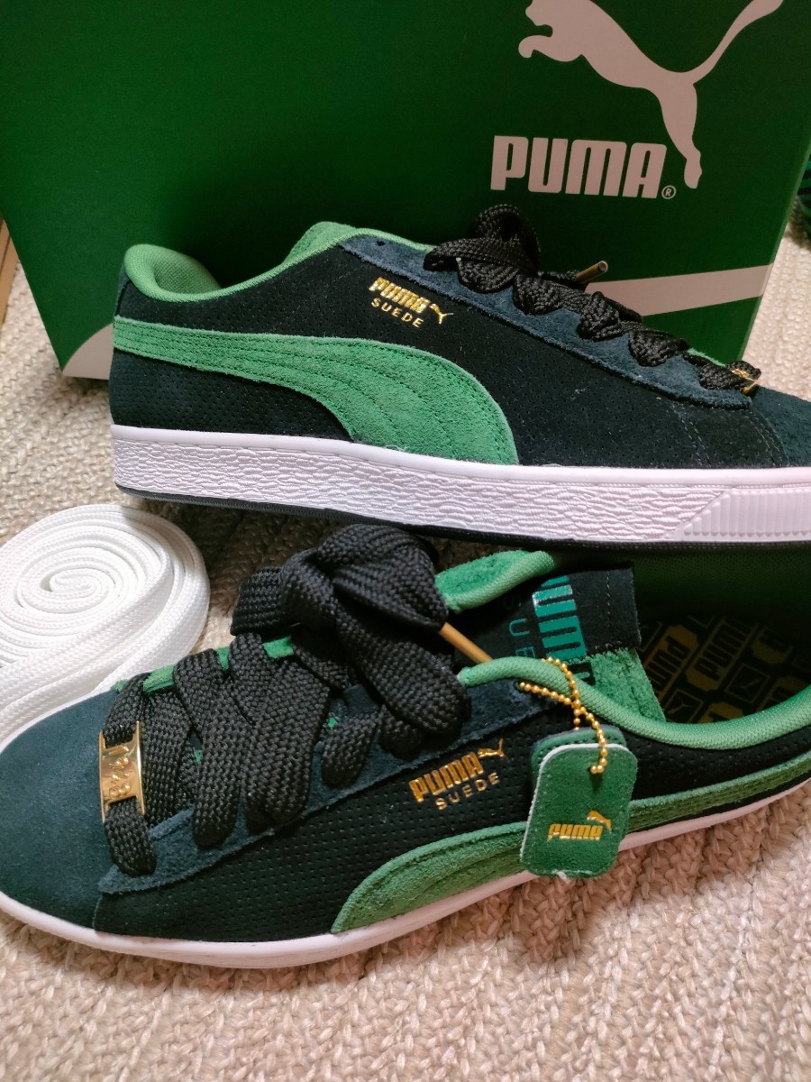 新品 定価13200 PUMA SUEDE ARCHIVE スエード 29cm グリーン ブラック 緑 黒 天然皮革 レザー レトロ プーマ スニーカー メンズ_画像1