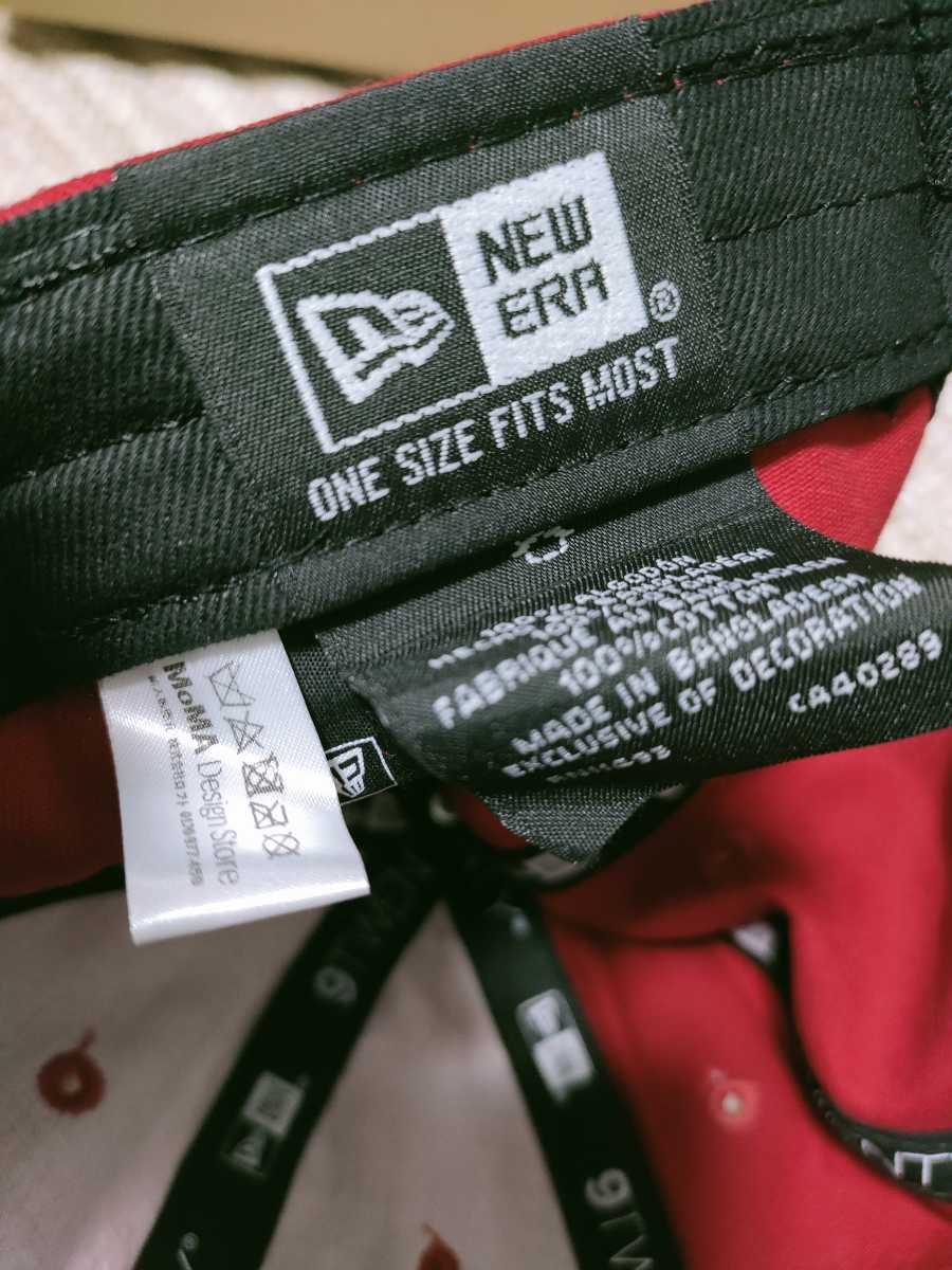 新品 未使用 NEW ERA MOMA 別注 ヤンキース スナップバック キャップ 赤 レッド ニューエラ フリーサイズ ニューヨーク 近代美術館 モマ_画像7