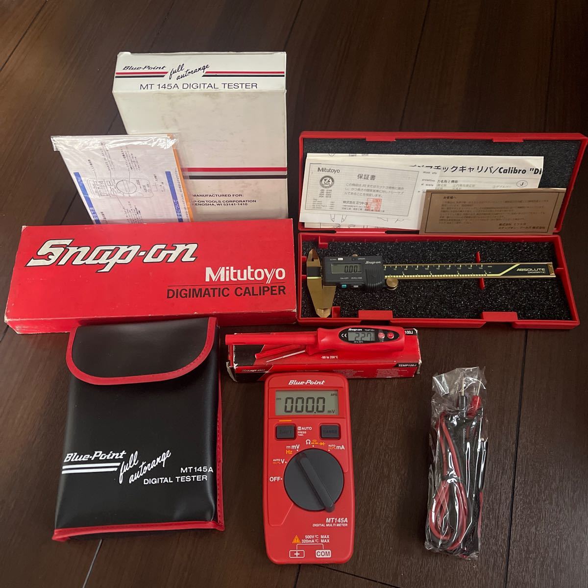 スナップオン　snap-on デジタルノギス　MDC6T デジタルサーモメーター　TEMP100J デジタルテスター　MT145A ブルーポイント_画像1