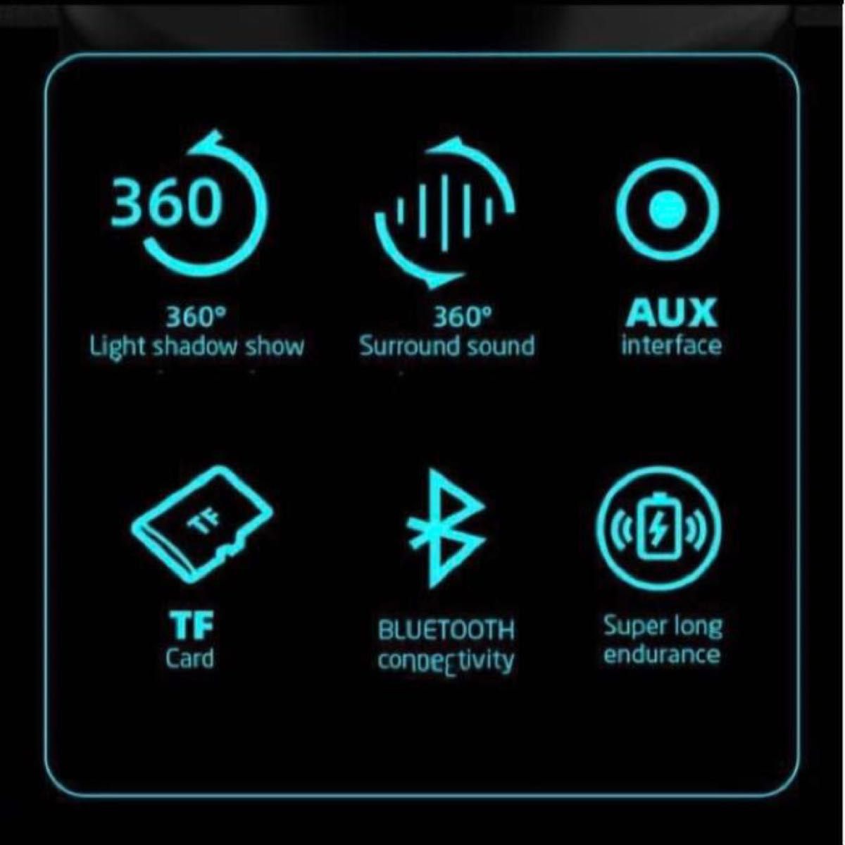 Bluetooth5.1スピーカー ワイヤレス LEDライト機能搭載 360°サウンド カラーライトモード
