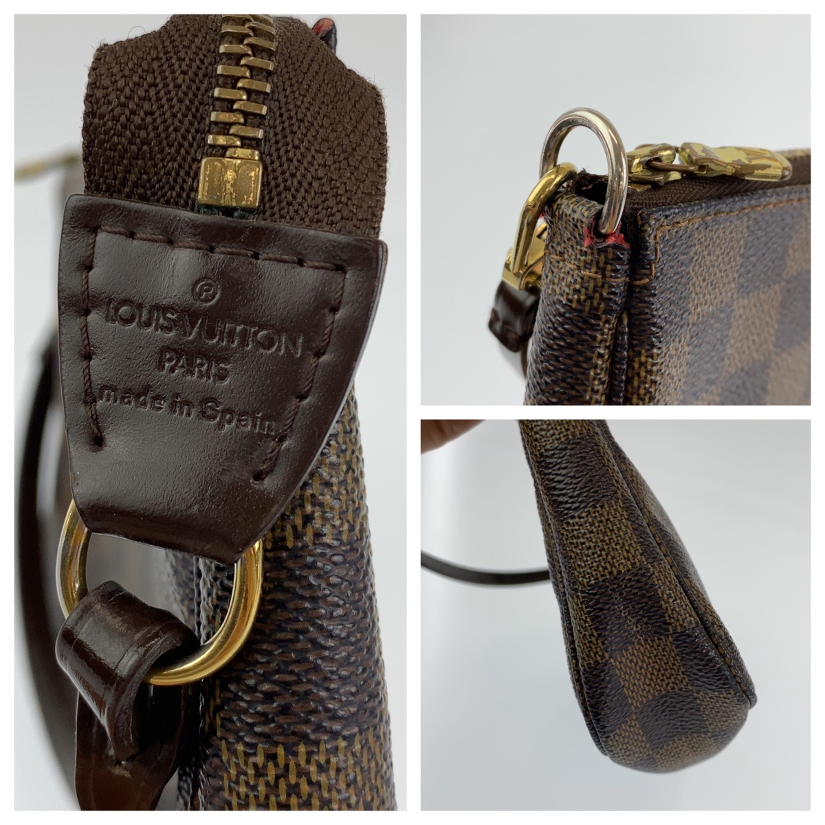 LOUIS VUITTON ルイヴィトン ダミエ ポシェットアクセソワール ブラウン 茶 PVC N51985 ポーチ アクセサリーポーチ レディース 404255_画像6