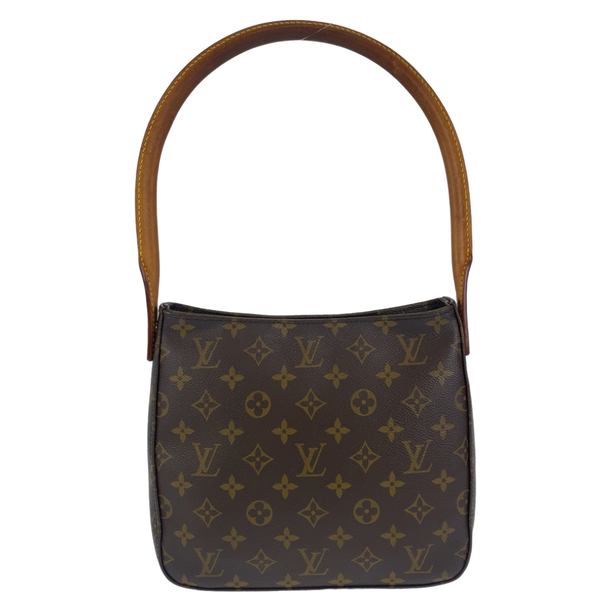 LOUIS VUITTON ルイヴィトン モノグラム ルーピングMM ブラウン 茶 ゴールド金具 PVC M51146 ショルダーバッグ トートバッグ 404297_画像3