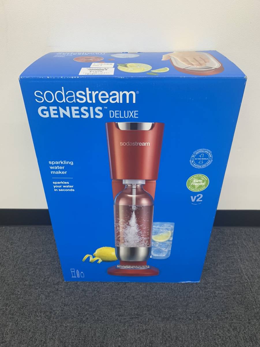 1円◆新品 SodaStream ソーダストリーム 炭酸水メーカー SSM1070 [GenesisDeluxe v2(ジェネシス デラックス v2)スターターキット レッド]_画像2