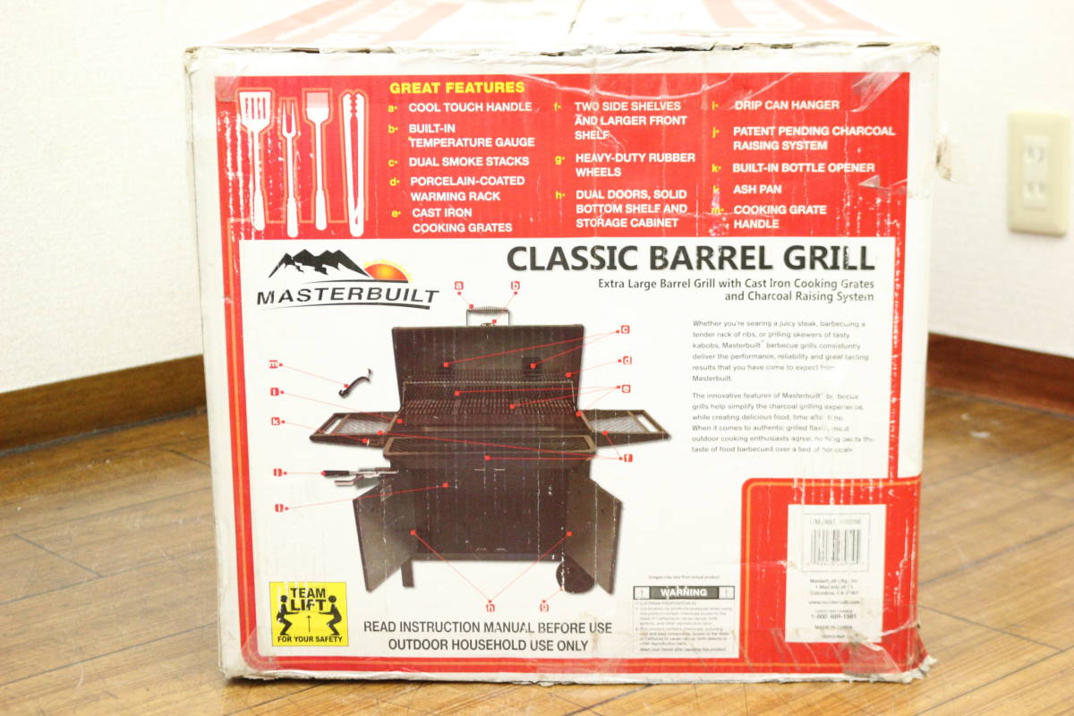 【未使用/開封済】 MASTERBUILT マスタービルド クラシックバレルグリル Classic Barrel Grill バーベキューコンロ 13H505-S1_画像2