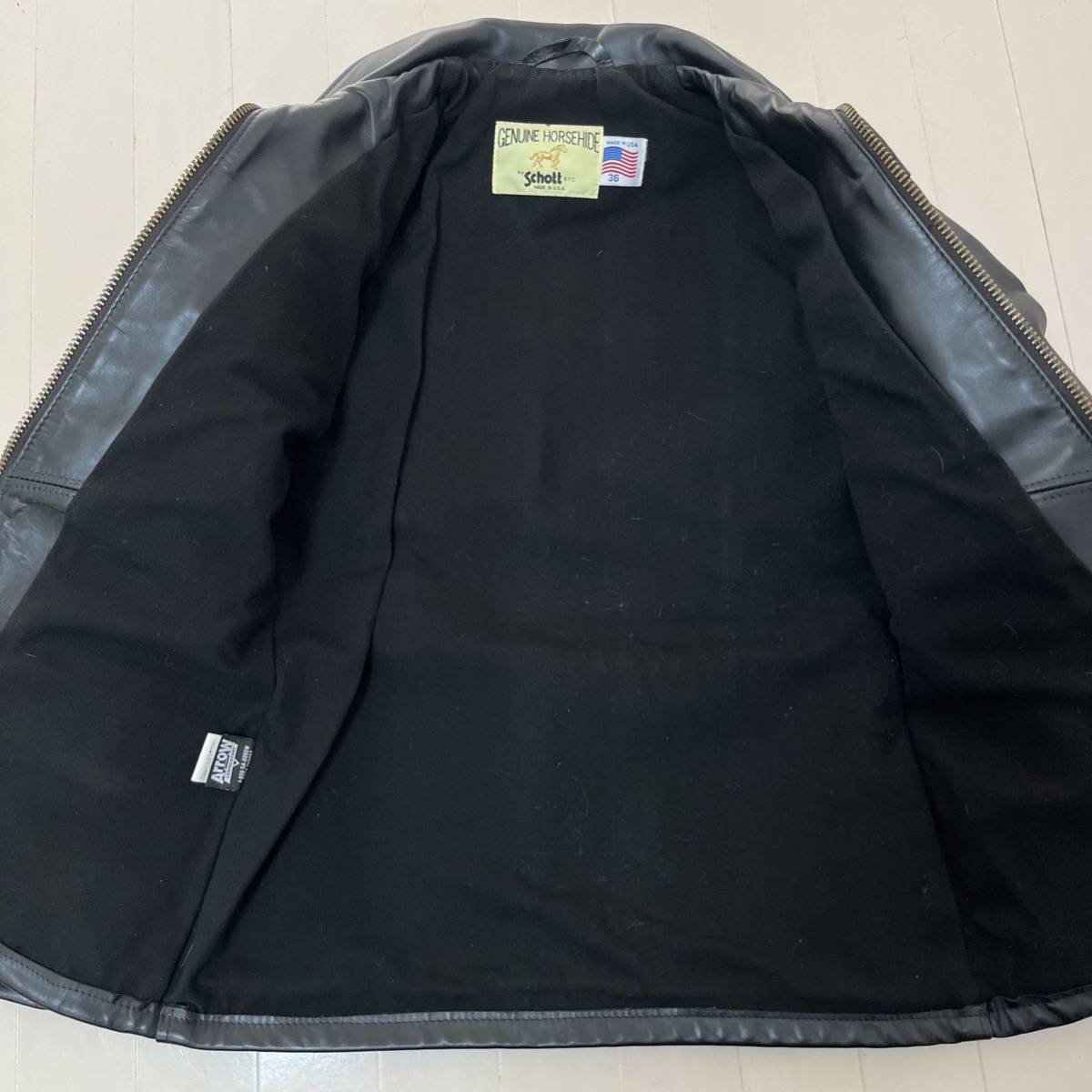 即決 米国製 Schott メンズ36 レザージャケット ショット カー 即決 米国製 Schott メンズ36 レザージャケット ショット カー