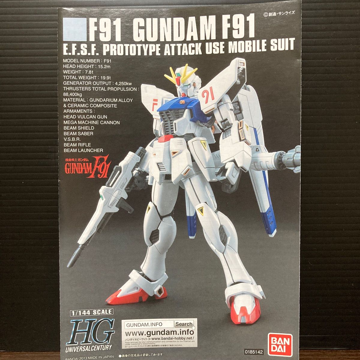 boガンプラ完成品ジャンク 機動戦士ガンダムＦ９１HG 1/144 ガンダムF91 バンダイ プラモデル 