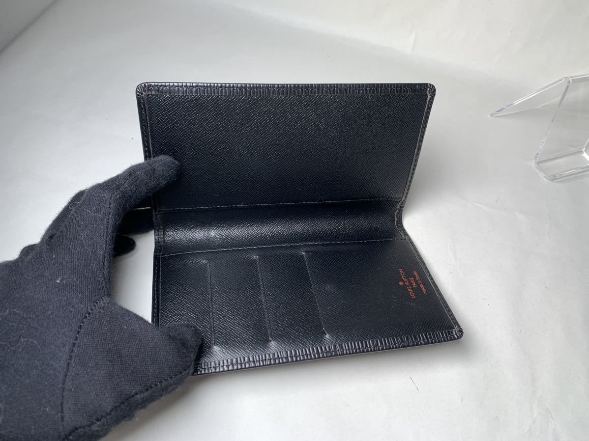 550 1円 ■美品■ LOUIS VUITTON ルイヴィトン R20522 エピ アジェンダ ポッシュ 手帳カバー アドレス帳 メンズ ブラック系_画像8