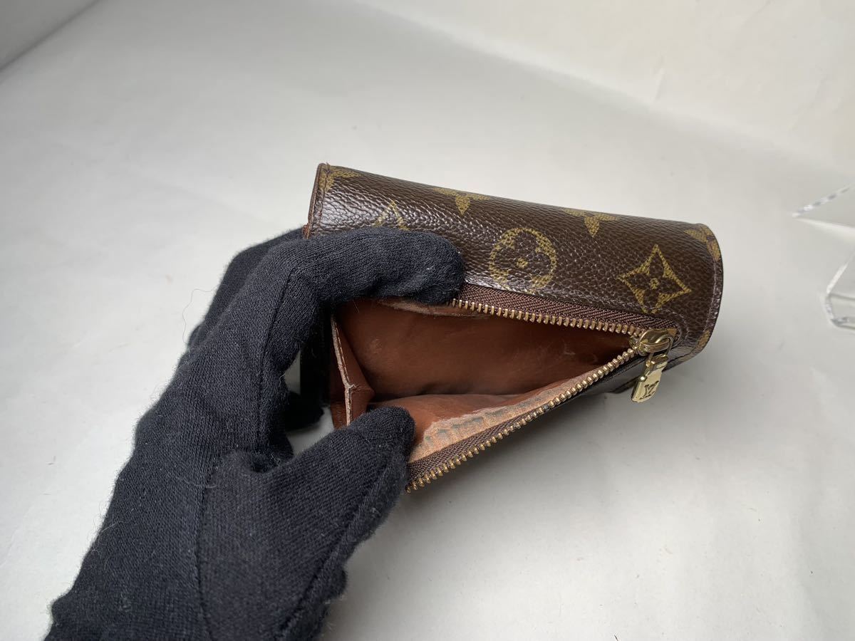 513 1円 LOUIS VUITTON ルイヴィトン M58013 モノグラム ポルトフォイユ コアラ 三つ折り 財布 ウォレット 小銭入れ ブラウン系 _画像10