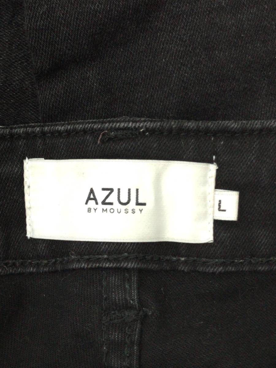 AZUL BY MOUSSY アズールバイマウジー デニム スキニーパンツ ダメージ加工 ブラック Lサイズ レディース 23121402_画像4