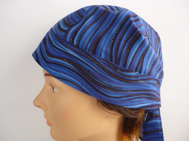  prompt decision * bandana cap [ blue ] Met in na- cap * head LAP * hand made * free shipping 