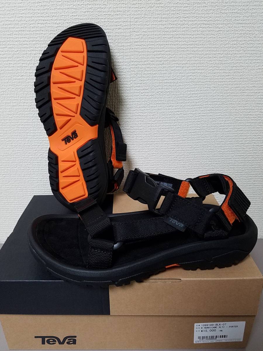 [PORTER×Teva]HURRICANE XLT 2 Porter teba Hurricane черный US7/25cm путешествие отдых спорт сандалии Yoshida bag сотрудничество новый товар 