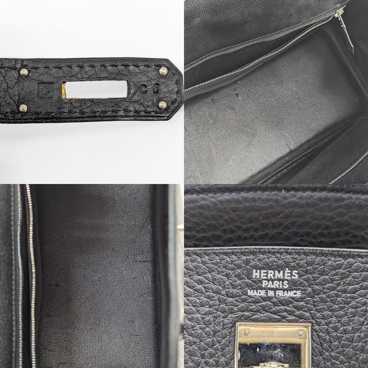 HERMES エルメス バーキン 30 トゴ ハンドバッグ トゴ シルバー金具 □G刻印 ブラック 2222327【B商品】