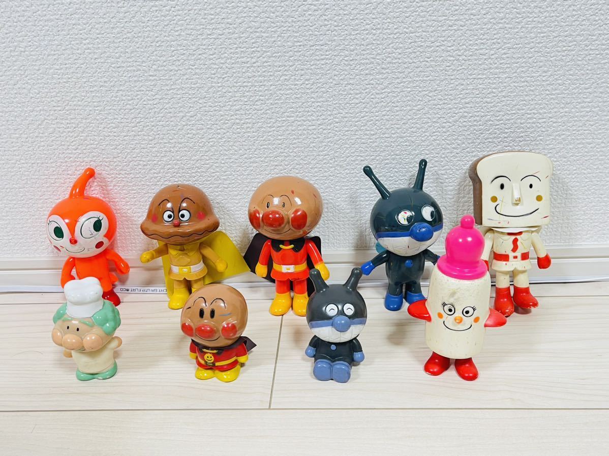 当時物 レトロ BANDAI アンパンマンとその仲間 人形_画像1